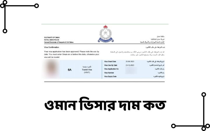 ওমান ভিসার দাম কত