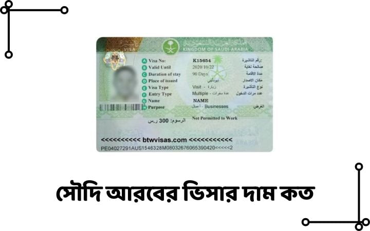 সৌদি আরবের ভিসার দাম কত
