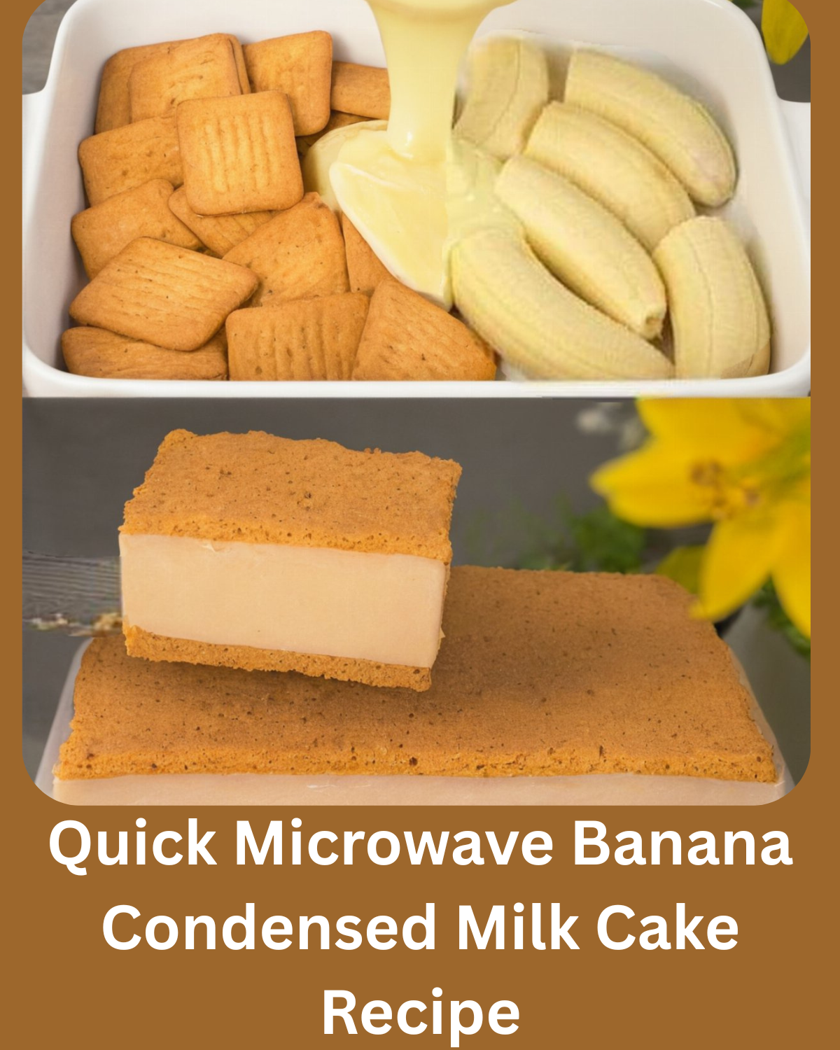 Quick Microwave Banana Condensed Milk Cake Recipe