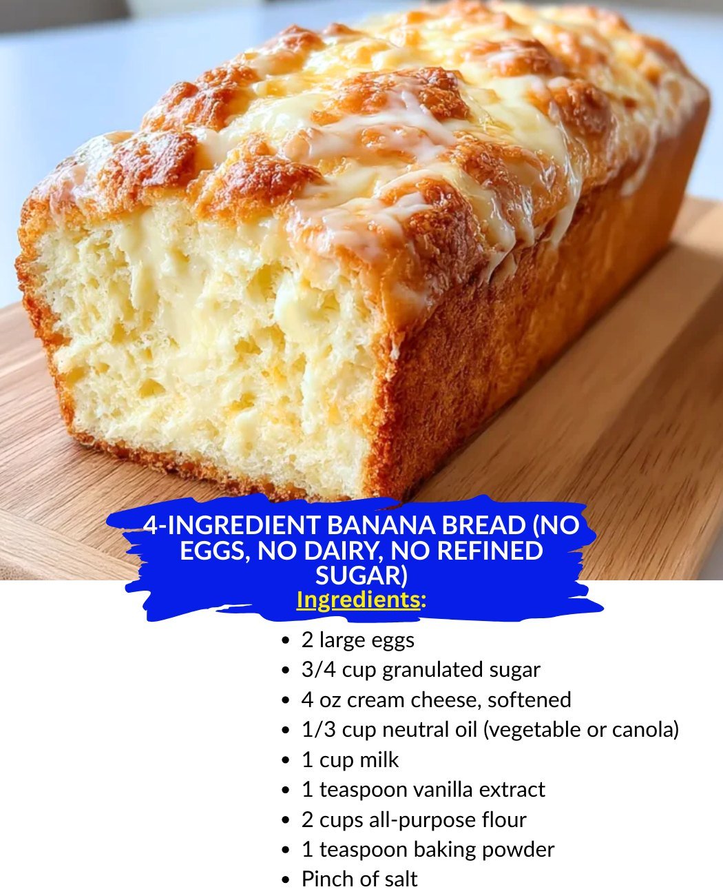 Cream Cheese Vanilla Breakfast Loaf