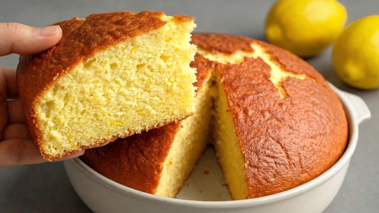 Cake in 5 Minutes – The Easiest Lemon Cake (No Scales Needed!)
