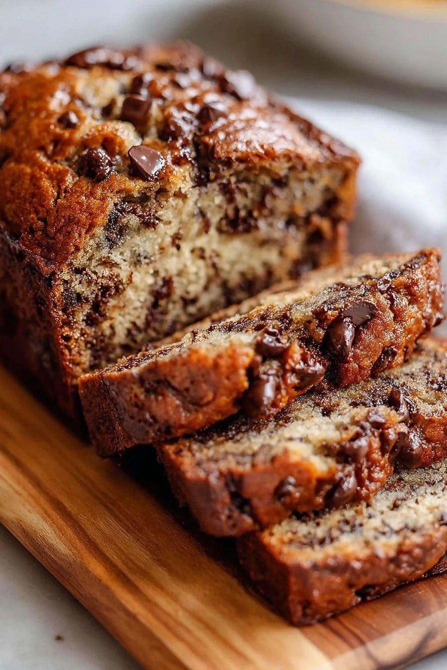 Super Moist Banana Bread with Chocolate Chips