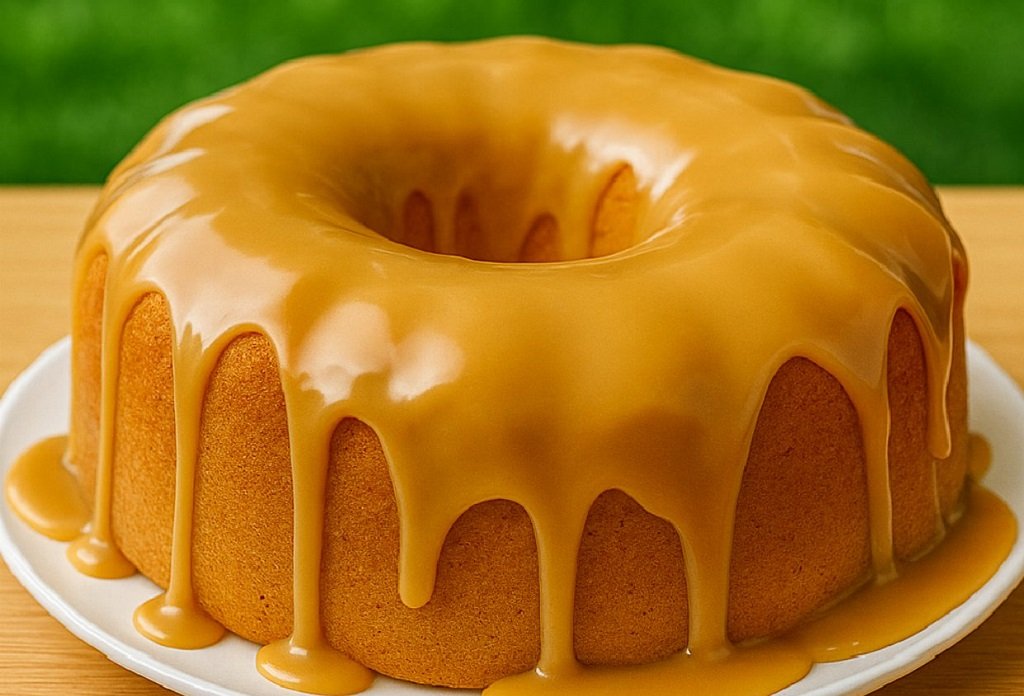 Homemade Caramel Pound Cake with Buttery Glaze