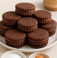 Chocolate Sandwich Cookies (Crispy, Creamy & Homemade)