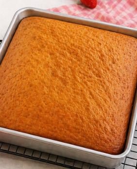 Strawberry Custard Slab Cake Full Recipe