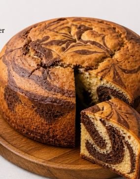 Marble Cake Recipe (Soft, Buttery & Beautiful Swirls)