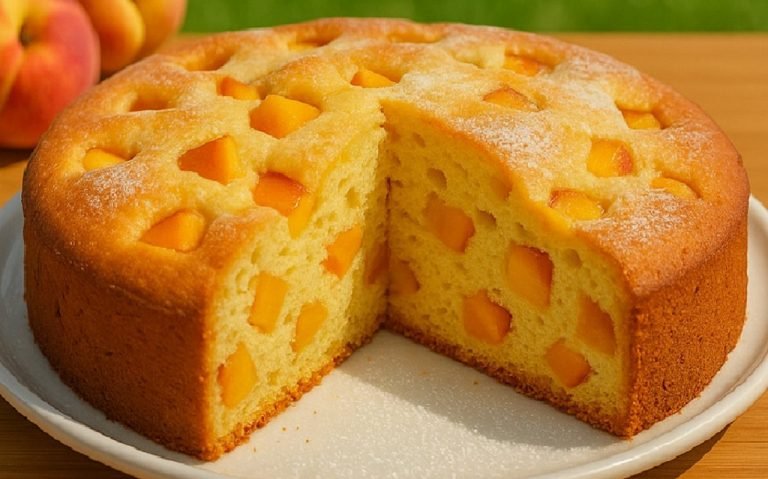 Delicious Peach Cake Recipe With Fresh Peaches