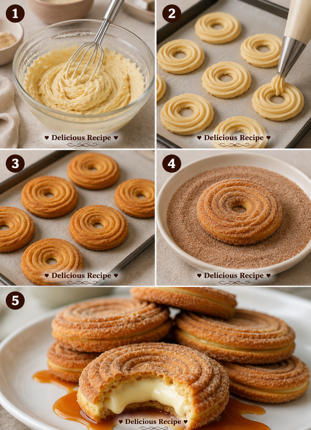 Cream-Filled Spiral Cookies Recipe 🍪