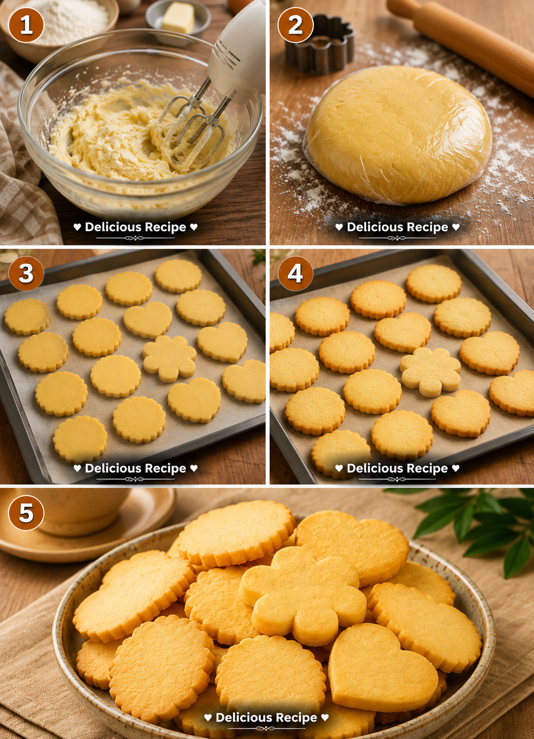 Chocolate-Dipped Butter Heart Cookies Recipe