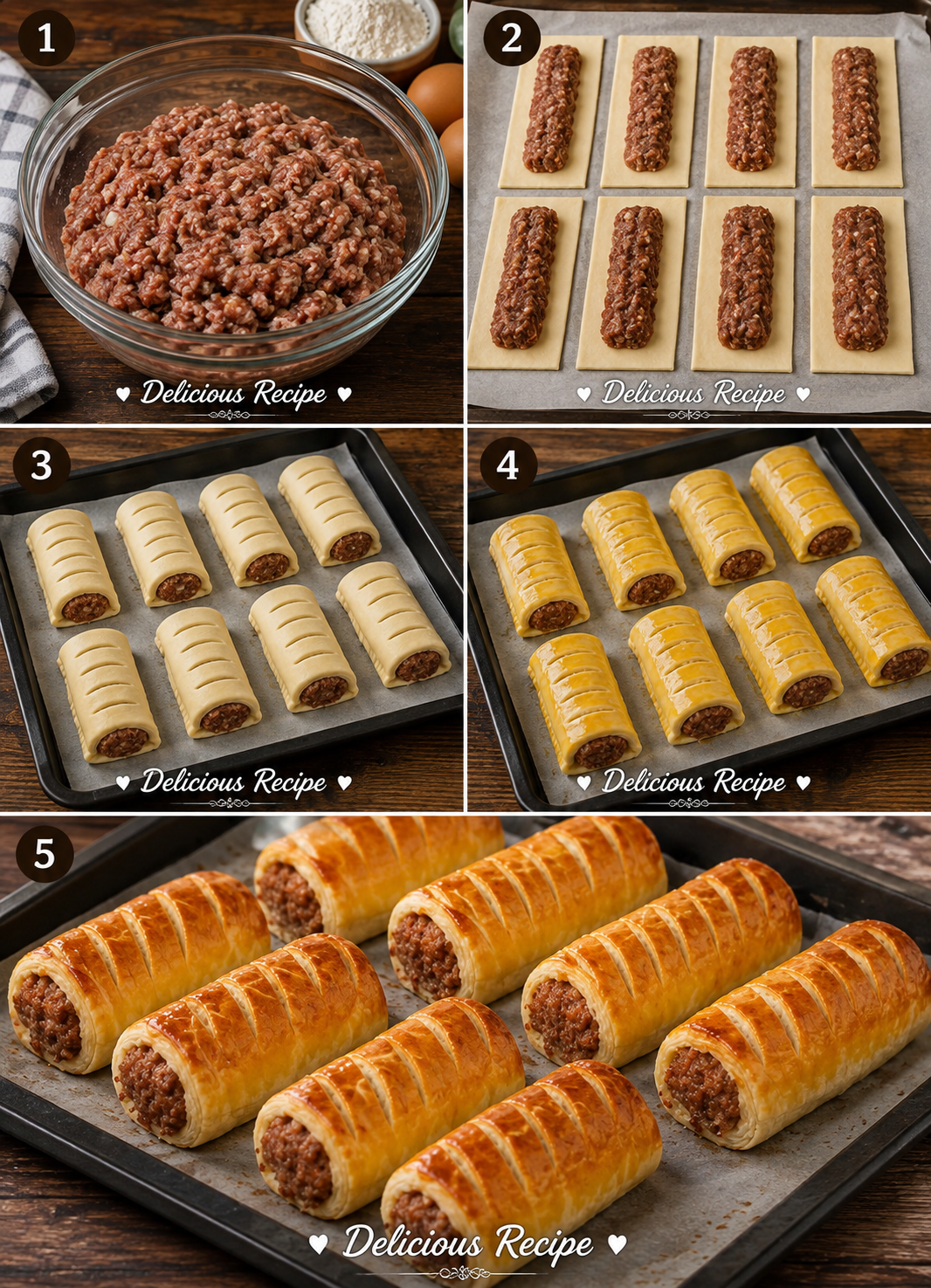 Minced Meat Sausage Rolls
