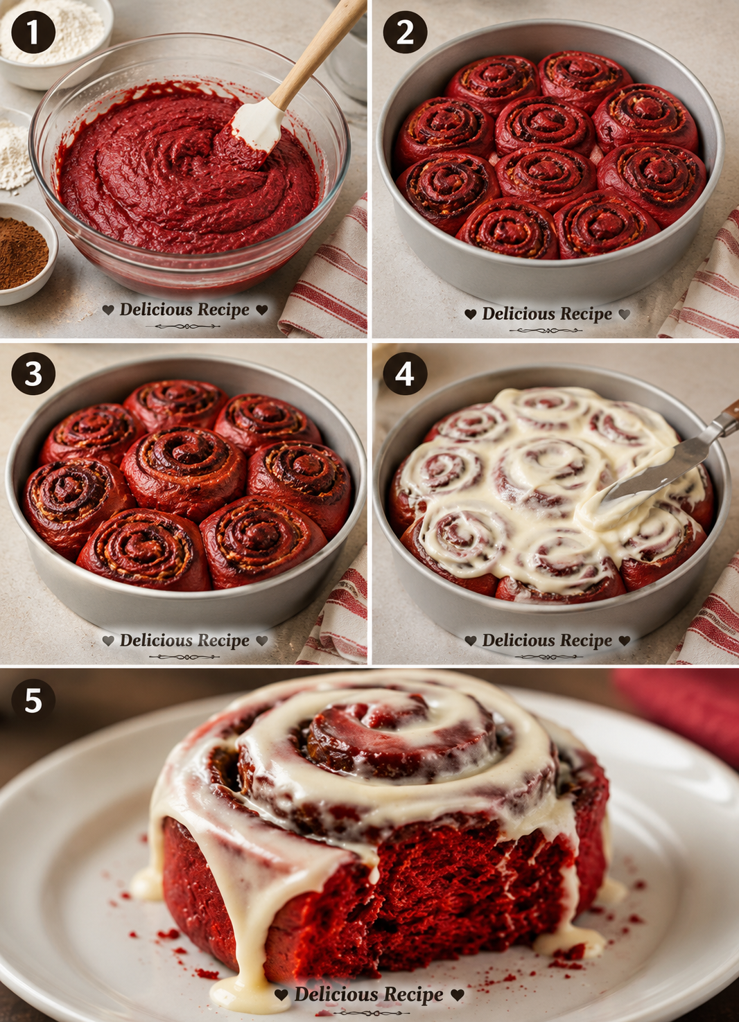 Red Velvet Cinnamon Rolls Recipe