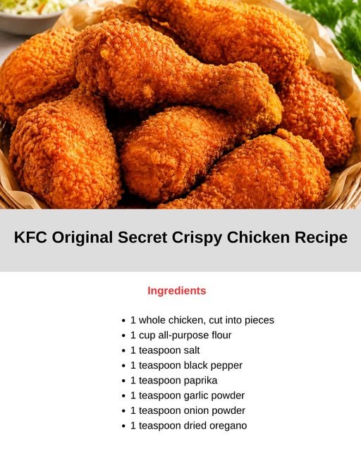 KFC Original Secret Crispy Chicken Recipe