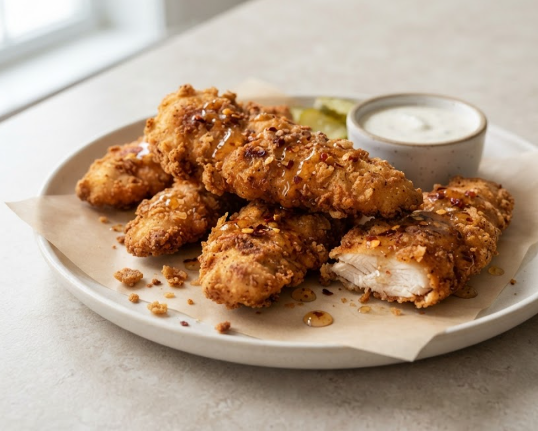 Crispy Hot Honey Chicken Tenders