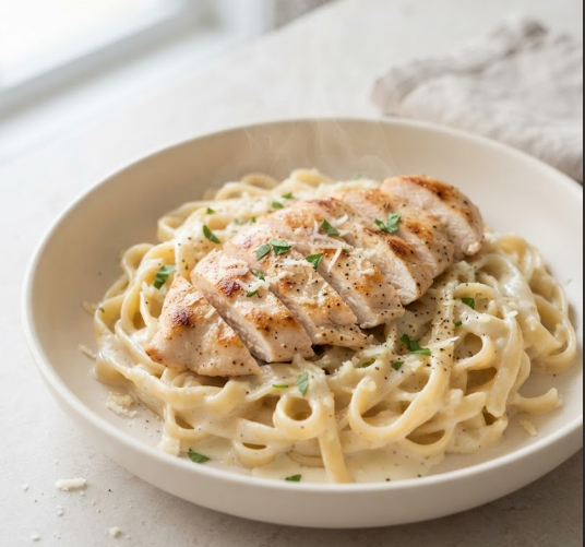High-Protein Cottage Cheese Chicken Alfredo