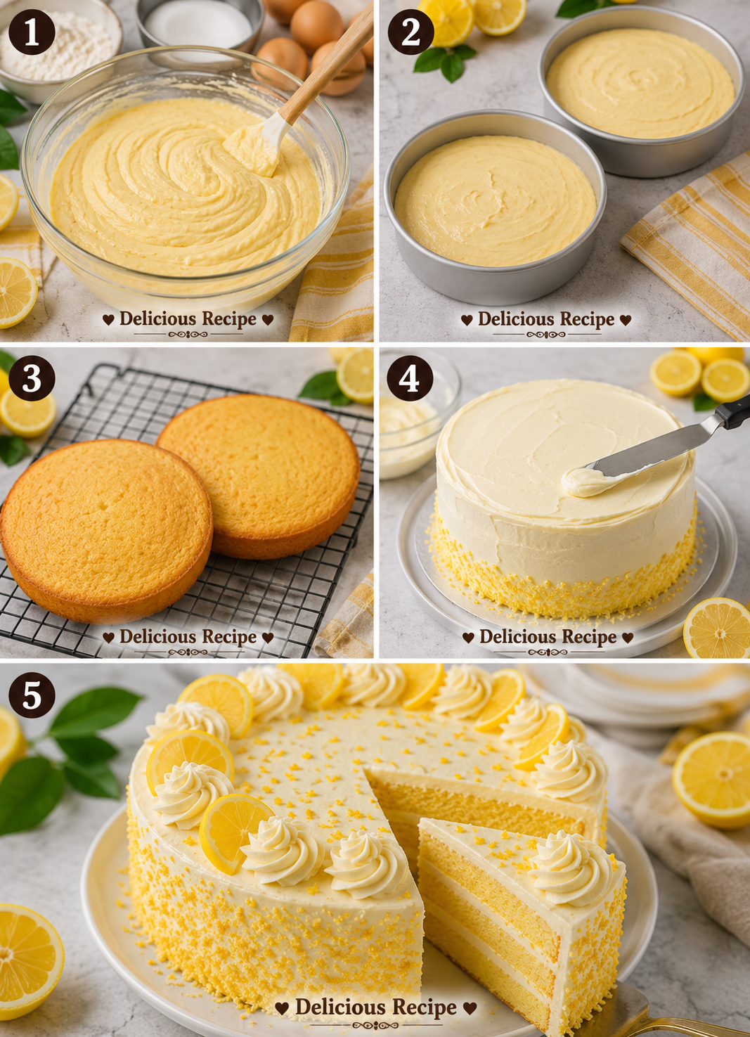 Moist Lemon Layer Cake Recipe